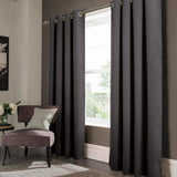 Olivia Gray Anchorage Blackout Grommet Single Curtan Panel - 54" x 90", Charcoal