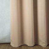 Olivia Gray Anchorage Blackout Single Grommet Curtain Panel Pair - 54x63", Sesame