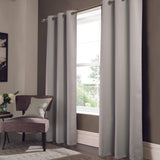 RT Designers Collection Anchorage Premium Blackout Grommet Curtain Panel 54" x 63" Silver