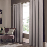 RT Designers Collection Anchorage Premium Blackout Grommet Curtain Panel 54" x 63" Silver