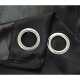 RT Designer Collection Anchorage 2 Pack Blackout Grommet Luxurious Modern Design Curtain Panel Pair 36" x 84" Black