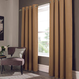 RT Designer Collection Anchorage 2 Pack Blackout Grommet Luxurious Modern Design Curtain Panel Pair 36" x 84" Sesame