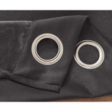 RT Designer Collection Anchorage 2 Pack Blackout Grommet Luxurious Modern Design Curtain Panel Pair 36" x 84" Charcoal
