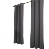 RT Designer Collection Anchorage 2 Pack Blackout Grommet Luxurious Modern Design Curtain Panel Pair 36" x 84" Charcoal