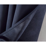 RT Designer Collection Anchorage 2 Pack Blackout Grommet Luxurious Modern Design Curtain Panel Pair 36" x 84" Navy Blue