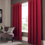 RT Designer Collection Anchorage 2 Pack Blackout Grommet Luxurious Modern Design Curtain Panel Pair 36" x 84" Red