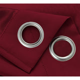 RT Designer Collection Anchorage 2 Pack Blackout Grommet Luxurious Modern Design Curtain Panel Pair 36" x 84" Red