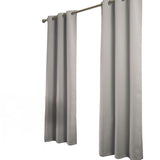 RT Designer Collection Anchorage 2 Pack Blackout Grommet Luxurious Modern Design Curtain Panel Pair 36" x 84" Silver