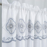 Oliva Gray Arcadia Embroidered Panel - 54x90" Navy