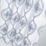 Oliva Gray Arcadia Embroidered Panel - 54x90" Navy