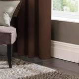 RT Designer Collection Anchorage Blackout Grommet Luxurious Modern Design Curtain Panel 54" x 95" Chocolate
