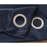RT Designer Collection Anchorage Blackout Grommet Luxurious Modern Design Curtain Panel 54" x 95" Navy