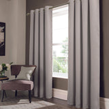 RT Designer Collection Anchorage Blackout Grommet Luxurious Modern Design Curtain Panel 54" x 95" Silver