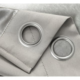 RT Designer Collection Anchorage Blackout Grommet Luxurious Modern Design Curtain Panel 54" x 95" Silver