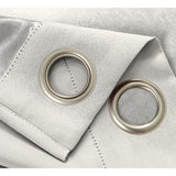 RT Designer Collection Anchorage Blackout Grommet Luxurious Modern Design Curtain Panel 54" x 95" White