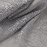 RT Designers Collection Andrea Emb Metallic Doily Rod Pocket Room Darkening Curtain Panels for Bedroom 54" x 95" Charcoal