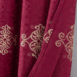 RT Designer Collection Alice Macrame Luxurious Decorative Rod Pocket Curtain Panel 54" x 84" Burg