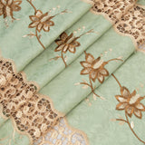 RT Designer Collection Antonia Macrame Luxurious Decorative Rod Pocket Curtain Panel 54" x 84" Sage
