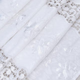 RT Designer Collection Antonia Macrame Luxurious Decorative Rod Pocket Curtain Panel 54" x 84" White