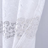 RT Designer Collection Antonia Macrame Luxurious Decorative Rod Pocket Curtain Panel 54" x 84" White