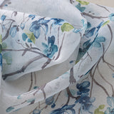 Olivia Gray 100% Polyester 72 GSM Amelia Printed Doily Grommet Curtain Panel Blue