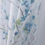 Olivia Gray 100% Polyester 72 GSM Amelia Printed Doily Grommet Curtain Panel Blue