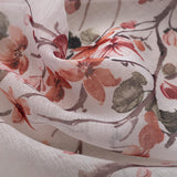 RT Designers Collection Amelia Printed Doily Grommet Light Filtering Curtain Panels for Bedroom Rose