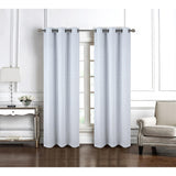 RT Designer Collection Barnet Jacquard Luxurious Decorative Grommet Curtain Panel 54" x 84" Blue