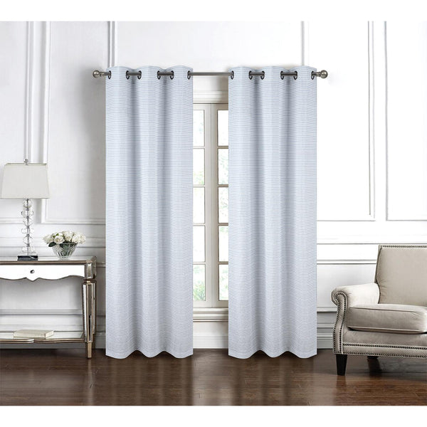 RT Designer Collection Barnet Jacquard Luxurious Decorative Grommet Curtain Pane