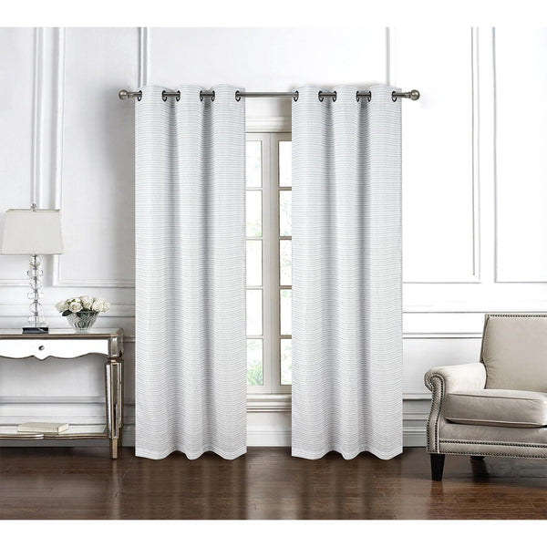 RT Designer Collection Barnet Jacquard Luxurious Decorative Grommet Curtain Pane