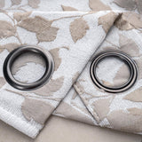 RT Designer Collection Brent Jacquard Luxurious Decorative Grommet Curtain Panel 54" x 84" Taupe