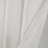 RT Designers Collection Brookfield Jacquard High Quality Light Filtering Grommet Curtain Panel White