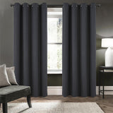 RT Designers Collection Barron 100% Blackout Grommet Curtain Panel 54" x 90" Charcoal