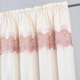 RT Designer Collection Betsy Macrame Rod Pocket Curtain Panel 52" x 84" Blush