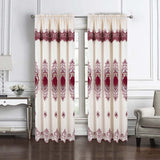 RT Designer Collection Betsy Macrame Rod Pocket Curtain Panel 52" x 84" Burgundy