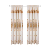 RT Designer Collection Betsy Macrame Rod Pocket Curtain Panel 52" x 84" Gold