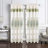 RT Designer Collection Betsy Macrame Rod Pocket Curtain Panel 52" x 84" Sage
