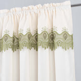 RT Designer Collection Betsy Macrame Rod Pocket Curtain Panel 52" x 84" Sage