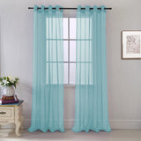 RT Designers Collection Cara Grommet Curtain Panel for Windows 54" x 84" Aqua