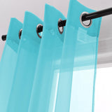 RT Designers Collection Cara Grommet Curtain Panel for Windows 54" x 84" Aqua