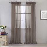 RT Designers Collection Cara Grommet Curtain Panel for Windows 54" x 84" Chocolate