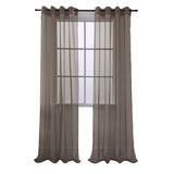RT Designers Collection Cara Grommet Curtain Panel for Windows 54" x 84" Chocolate