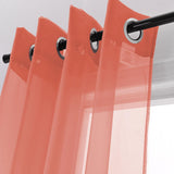 RT Designers Collection Cara Grommet Curtain Panel for Windows 54" x 84" Coral