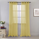 RT Designers Collection Cara Grommet Curtain Panel for Windows 54" x 84" Gold