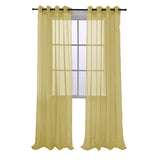 RT Designers Collection Cara Grommet Curtain Panel for Windows 54" x 84" Gold