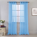 RT Designers Collection Cara Grommet Curtain Panel for Windows 54" x 84" Neon Blue