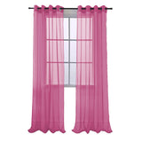 RT Designers Collection Cara Grommet Curtain Panel for Windows 54" x 84" Neon Pink