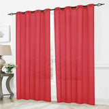 RT Designers Cara Grommet Top Panel 54" x 84" Red