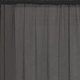 RT Designers Collection Celine Sheer 55 x 90 in. Rod Pocket Curtain Panel Black