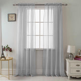 Olivia Gray Celine Sophisticated Sheer Curtain Panel for Living Room, Bedroom, Kitchen, Dining Room & More - Machine Washable Sheer Rod Pocket Curtain Panels - 55-inch x 90-inch